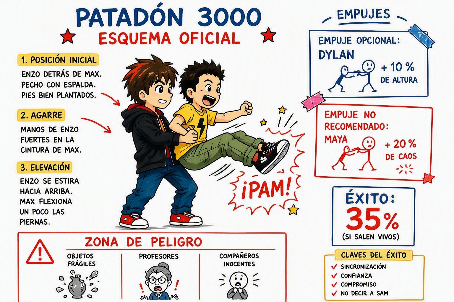Esquema oficial del Patadón 3000